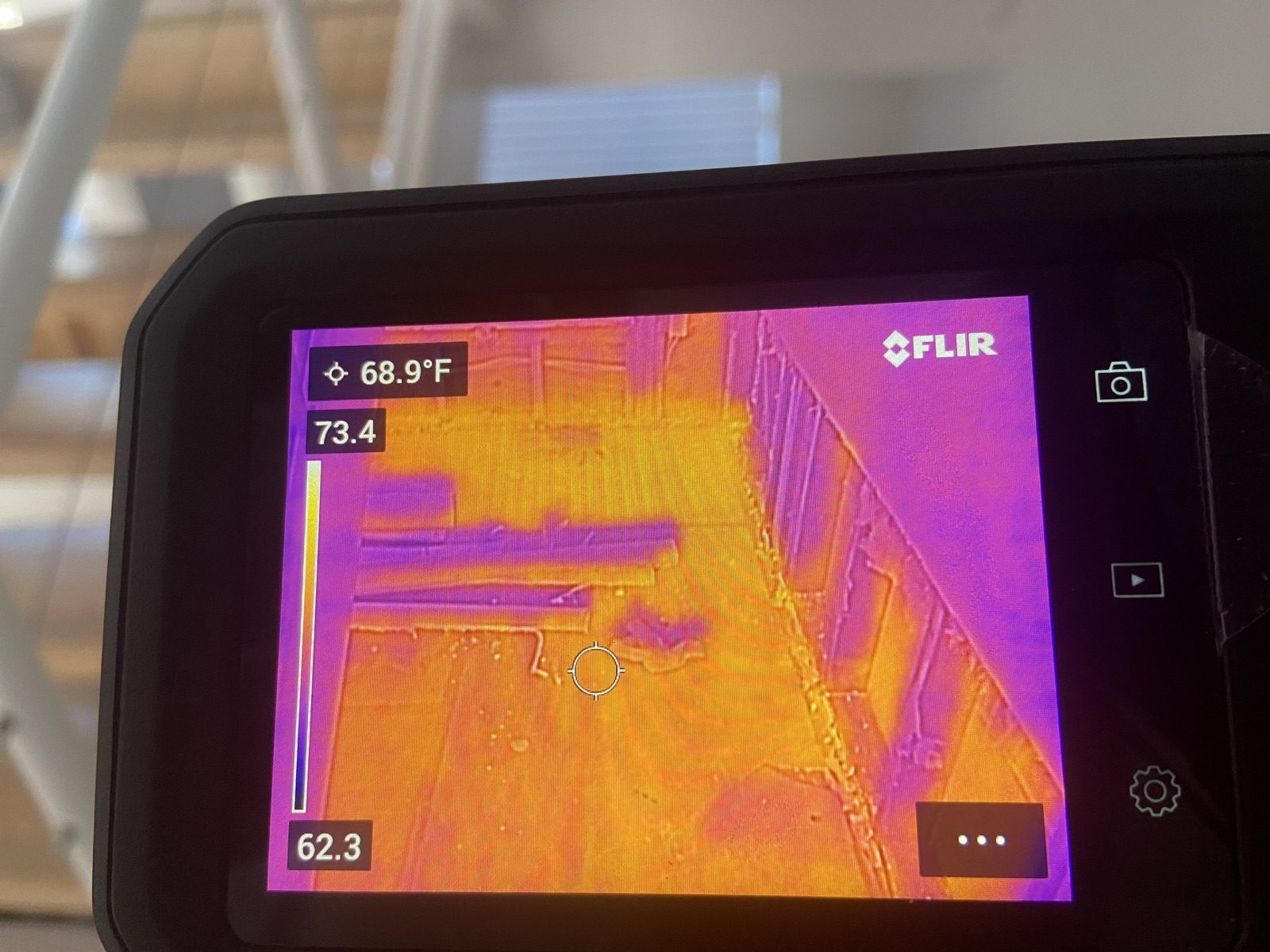 Thermal imaging used to detect hidden moisture after storm flooding